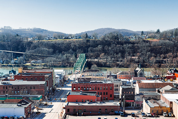 View of Kittanning from Courthouse Bell Tower