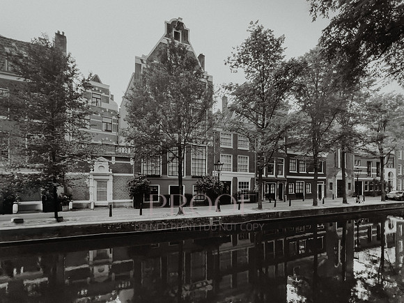 Amsterdam Canal Monochrome